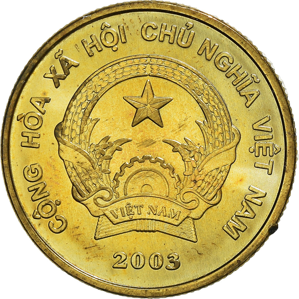 Coin, Vietnam, SOCIALIST REPUBLIC, 1000 Dông, 2003, Vantaa, MS(64), Brass