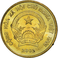 Coin, Vietnam, SOCIALIST REPUBLIC, 1000 Dông, 2003, Vantaa, MS(64), Brass