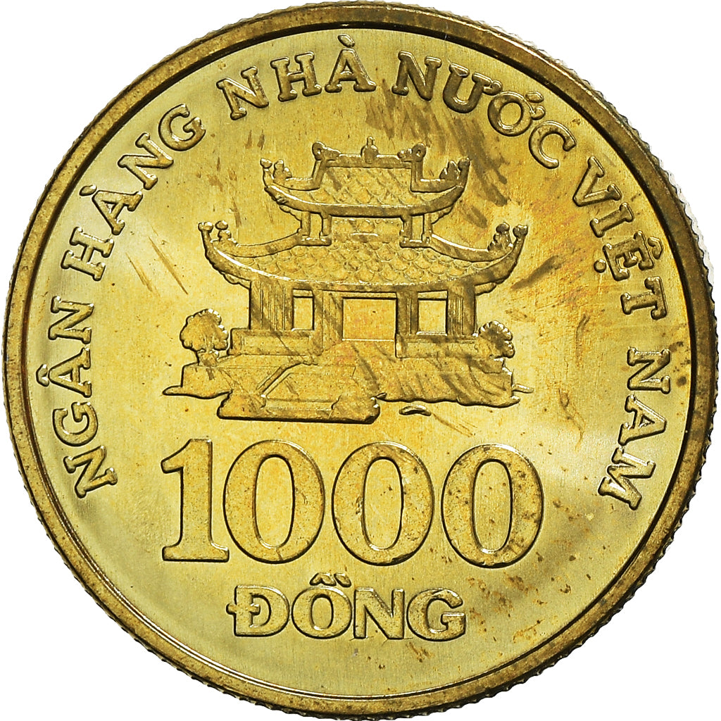 Coin, Vietnam, SOCIALIST REPUBLIC, 1000 Dông, 2003, Vantaa, MS(64), Brass