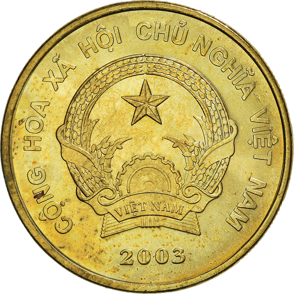 Coin, Vietnam, SOCIALIST REPUBLIC, 2000 Dông, 2003, Vantaa, MS(64), Brass