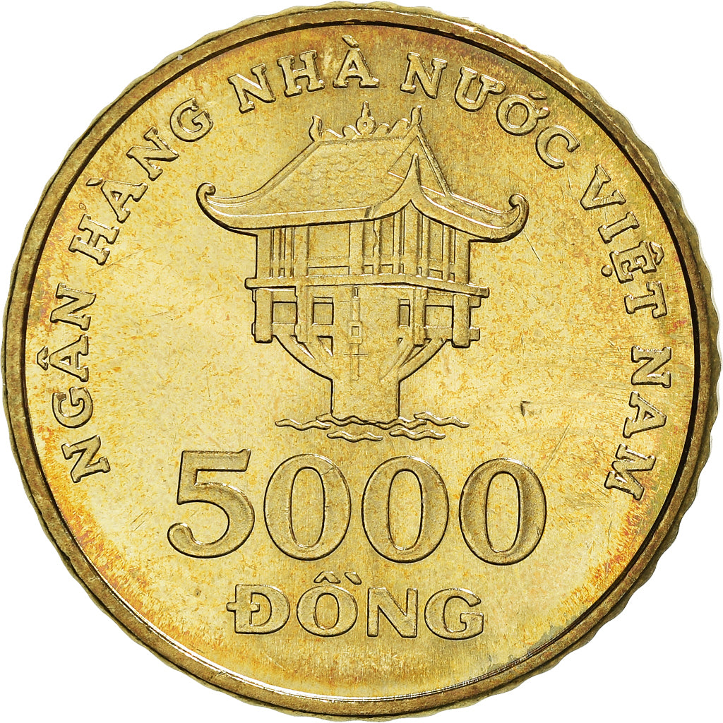 Coin, Vietnam, SOCIALIST REPUBLIC, 5000 Dông, 2003, Vantaa, MS(60-62), Brass
