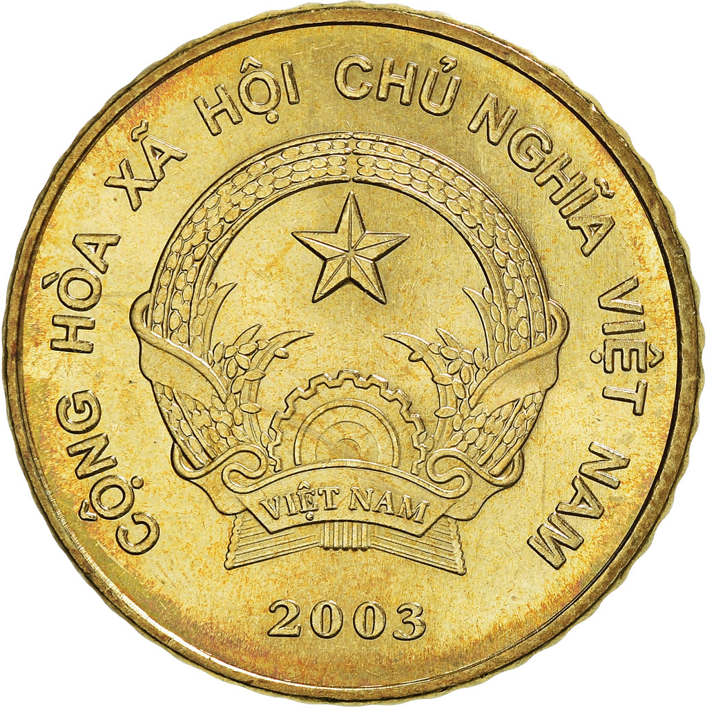 Coin, Vietnam, SOCIALIST REPUBLIC, 5000 Dông, 2003, Vantaa, MS(60-62), Brass