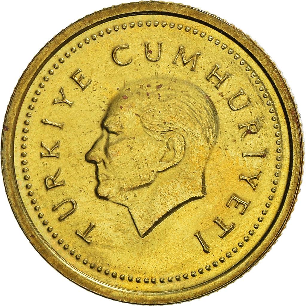Monnaie, Turquie, 5000 Lira, 2001, TTB+, laiton