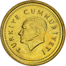 Monnaie, Turquie, 5000 Lira, 2001, TTB+, laiton