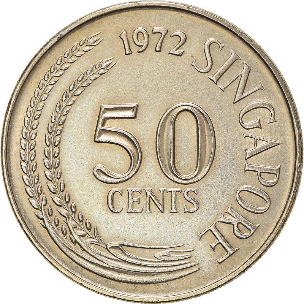 Moneda, Singapur, 50 Cents, 1972, Singapore Mint, EBC, Cobre - níquel, KM:5