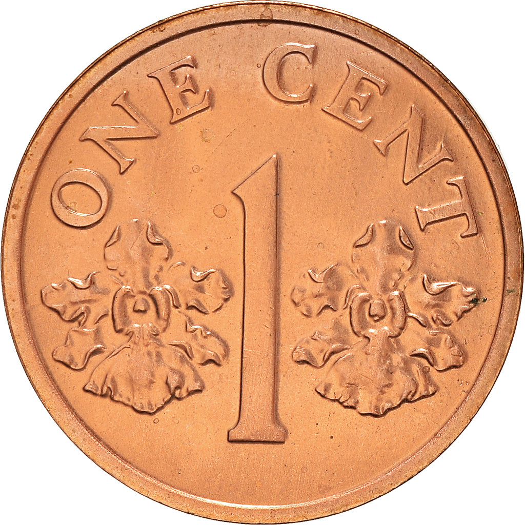 Coin, Singapore, Cent, 2002, Singapore Mint, AU(55-58), Copper Plated Zinc