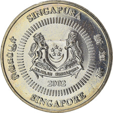 Coin, Singapore, 50 Cents, 2002, Singapore Mint, MS(63), Copper-nickel, KM:102