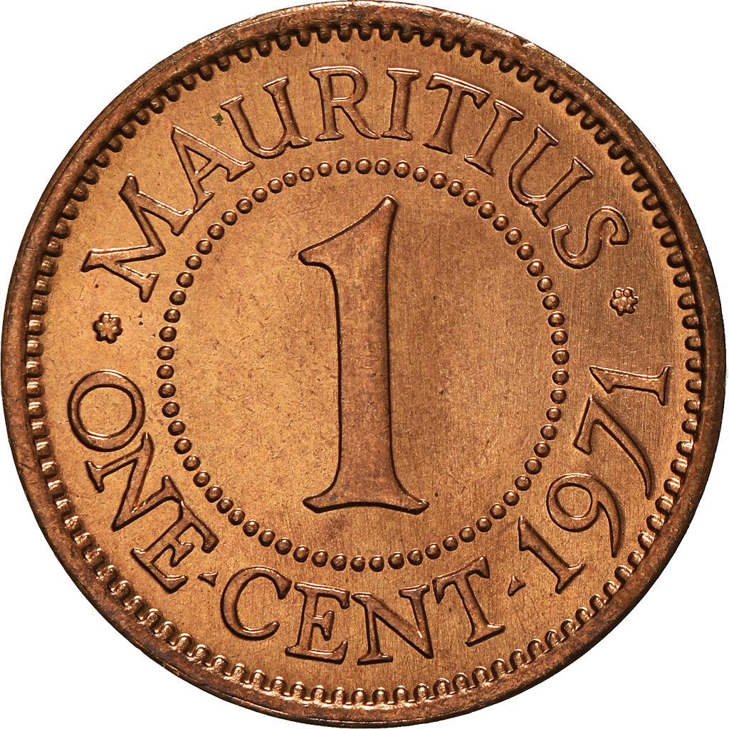Coin, Mauritius, Elizabeth II, Cent, 1971, MS(63), Bronze, KM:31