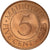 Moneta, Mauritius, Elizabeth II, 5 Cents, 1975, AU(55-58), Brązowy, KM:34