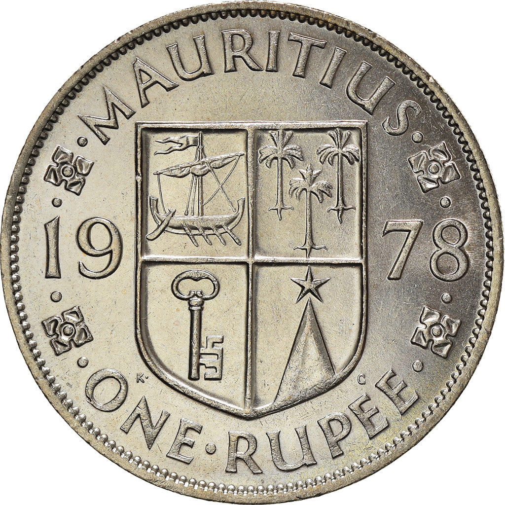 Coin, Mauritius, Elizabeth II, Rupee, 1978, MS(63), Copper-nickel, KM:35.1