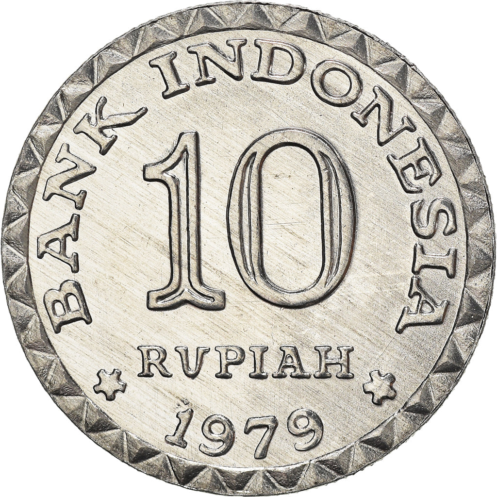 Coin, Indonesia, 10 Rupiah, 1979, MS(64), Aluminum, KM:44