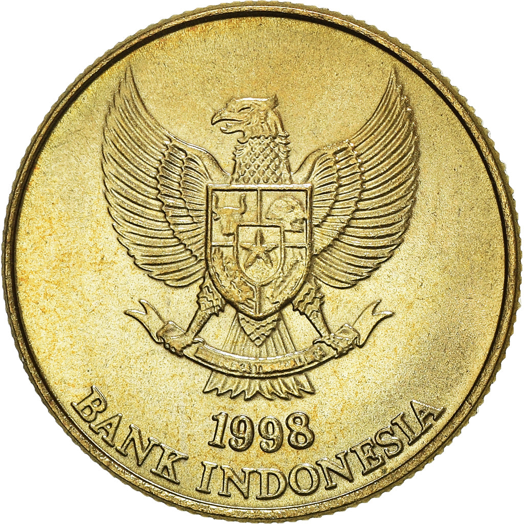 Coin, Indonesia, 50 Rupiah, 1998, MS(64), Aluminum-Bronze, KM:52
