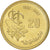 Coin, Morocco, al-Hassan II, 20 Santimat, 1987, Paris, MS(64), Aluminum-Bronze