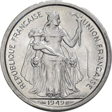Coin, FRENCH OCEANIA, Franc, 1949, MS(65-70), Aluminum, KM:2