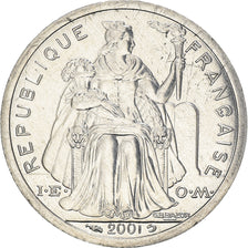 Coin, French Polynesia, Franc, 2001, Paris, MS(65-70), Aluminum, KM:11