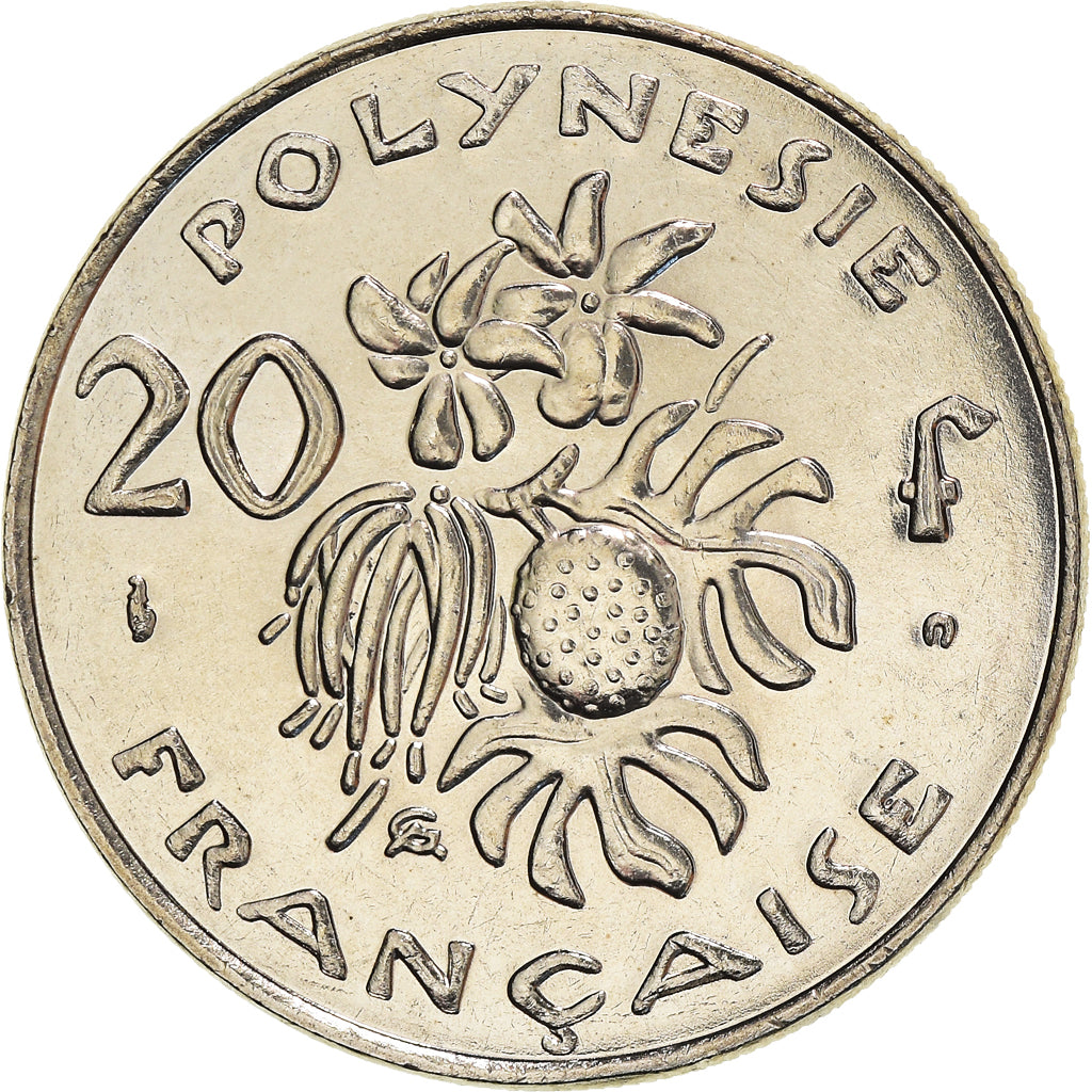 Coin, French Polynesia, 20 Francs, 2001, Paris, MS(64), Nickel, KM:9