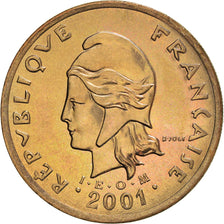 Coin, French Polynesia, 100 Francs, 2001, Paris, MS(64), Nickel-Bronze, KM:14