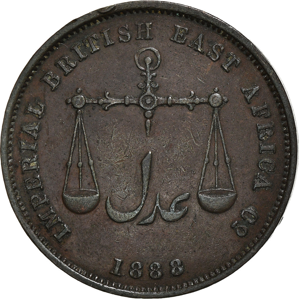 Coin, MOMBASA, Pice, 1888, Birmingham, EF(40-45), Bronze, KM:1.3