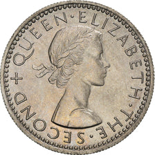 Coin, New Zealand, Elizabeth II, 6 Pence, 1965, MS(60-62), Copper-nickel