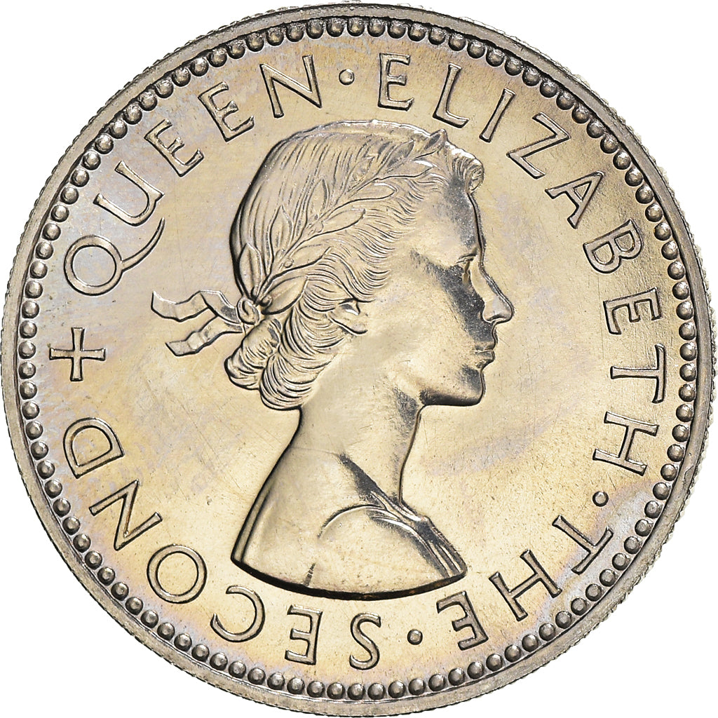 Coin, New Zealand, Elizabeth II, Shilling, 1965, MS(63), Copper-nickel, KM:27.2