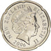 Moneta, Nowa Zelandia, Elizabeth II, 20 Cents, 2006, MS(64), Nickel platerowany