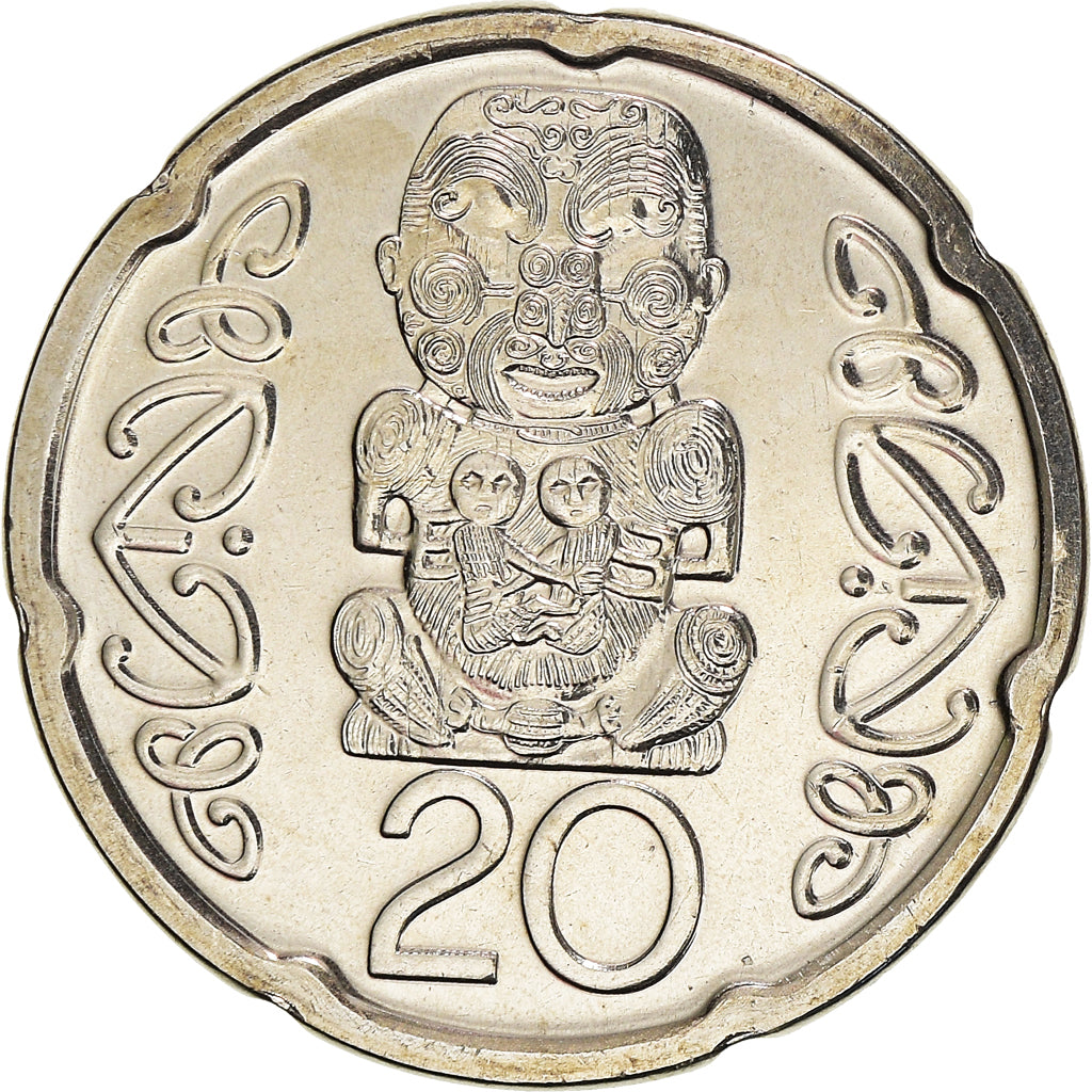 Moneta, Nowa Zelandia, Elizabeth II, 20 Cents, 2006, MS(64), Nickel platerowany