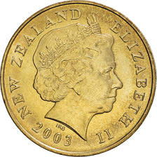 Coin, New Zealand, Elizabeth II, 2 Dollars, 2003, MS(63), Aluminum-Bronze