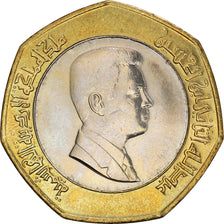 Coin, Jordan, Abdullah II, 1/2 Dinar, 2000, AU(55-58), Bi-Metallic, KM:79