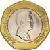 Coin, Jordan, Abdullah II, 1/2 Dinar, 2000, AU(55-58), Bi-Metallic, KM:79