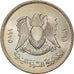 Coin, Libya, 20 Dirhams, 1975/AH1395, MS(64), Copper-Nickel Clad Steel, KM:15