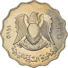 Münze, Libya, 50 Dirhams, 1975/AH1395, UNZ, Kupfer-Nickel, KM:16