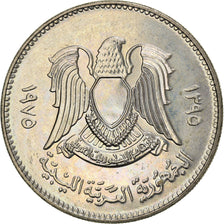 Coin, Libya, 100 Dirhams, 1975/AH1395, MS(60-62), Copper-nickel, KM:17