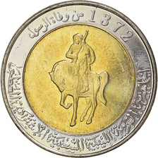 Moneta, Libia, 1/2 Dinar, 2004, MS(63), Bimetaliczny, KM:27