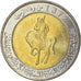 Munten, Libië, 1/2 Dinar, 2004, UNC-, Bi-Metallic, KM:27