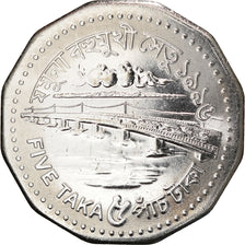 Moneda, Bangladesh, 5 Taka, 1996, SC, Acero, KM:18.2