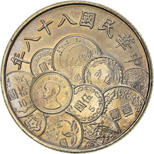 Moneta, CINESE, REPUBBLICA, TAIWAN, 10 Yüan, 1999, SPL, Rame-nichel, KM:558