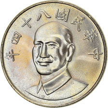 Coin, CHINA, REPUBLIC OF, TAIWAN, 10 Yüan, 1995, MS(64), Copper-nickel, KM:553