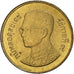 Coin, Thailand, Rama IX, 25 Satang = 1/4 Baht, 1991, MS(63), Aluminum-Bronze