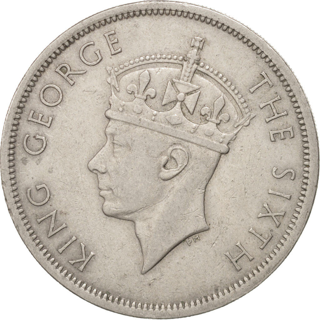 SOUTHERN RHODESIA, 1/2 Crown, 1950, KM #24, AU(50-53), Copper-Nickel, 32.3,...