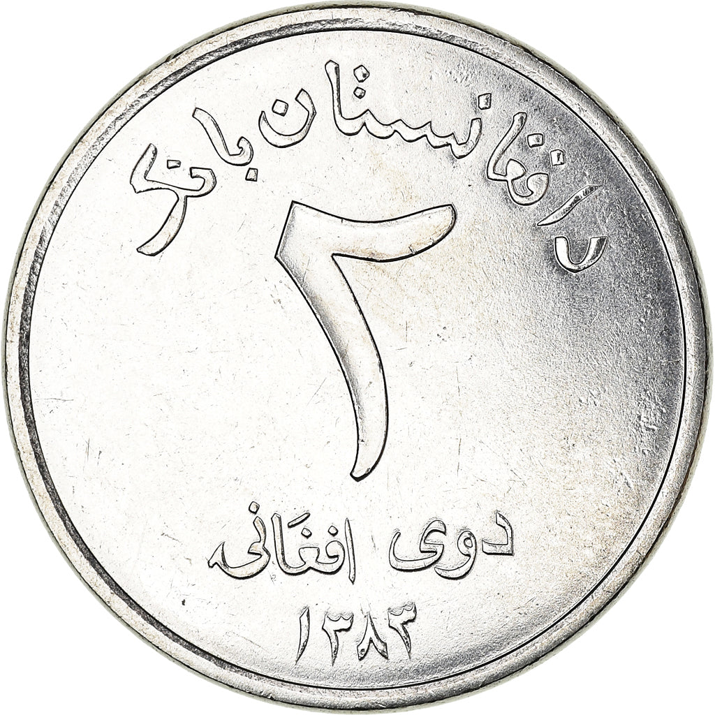 Coin, Afghanistan, 2 Afghanis, SH1383 (2004), Afghanistan, MS(63), Stainless