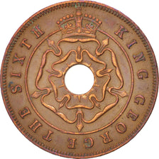 Rhodesia e Nyasaland, Elizabeth II, Penny, 1951, British Royal Mint, BB+, Bro...