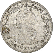 Coin, Myanmar, Pya, 1966, EF(40-45), Aluminum, KM:38