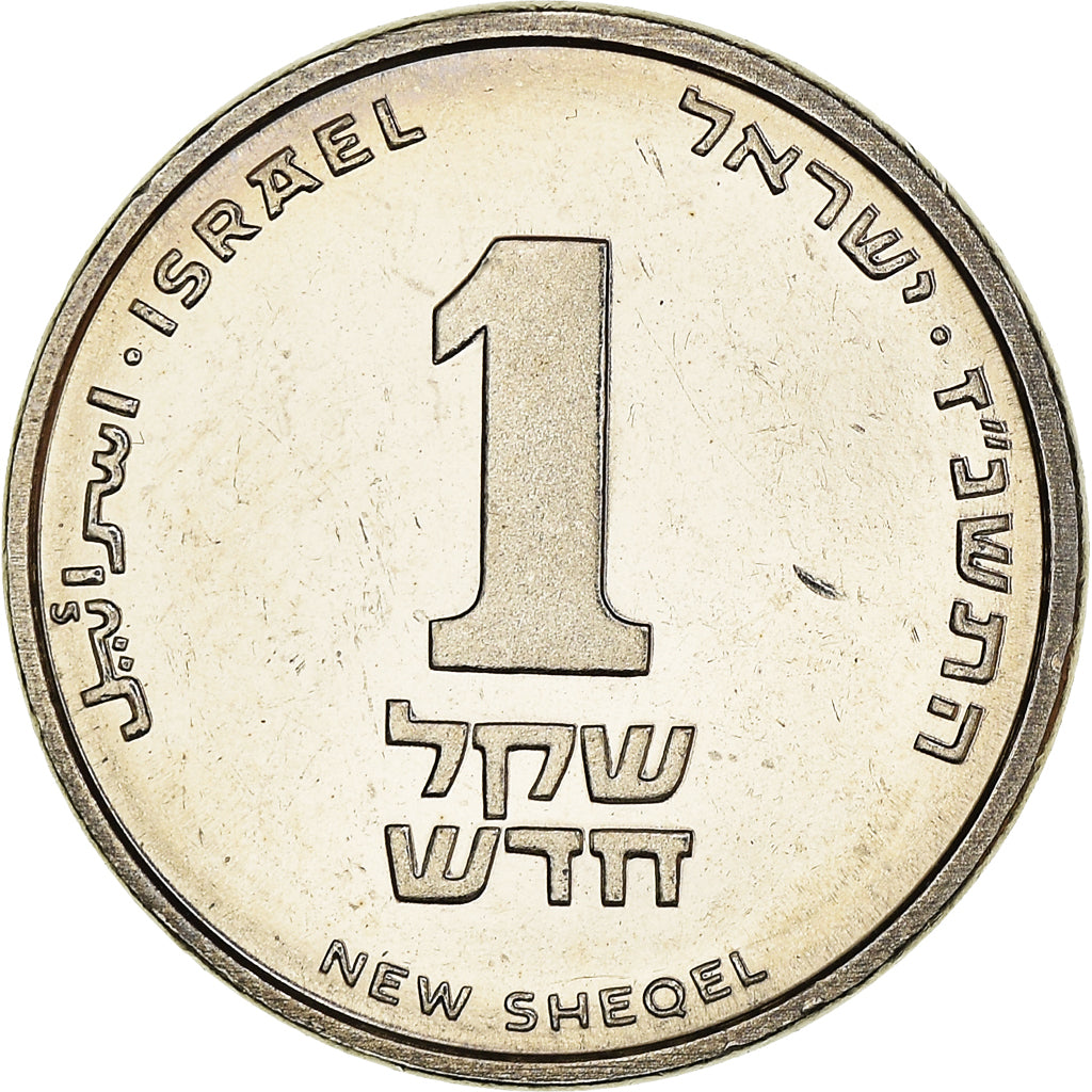 Münze, Israel, New Sheqel, 1997, SS+, Nickel plated steel, KM:160a