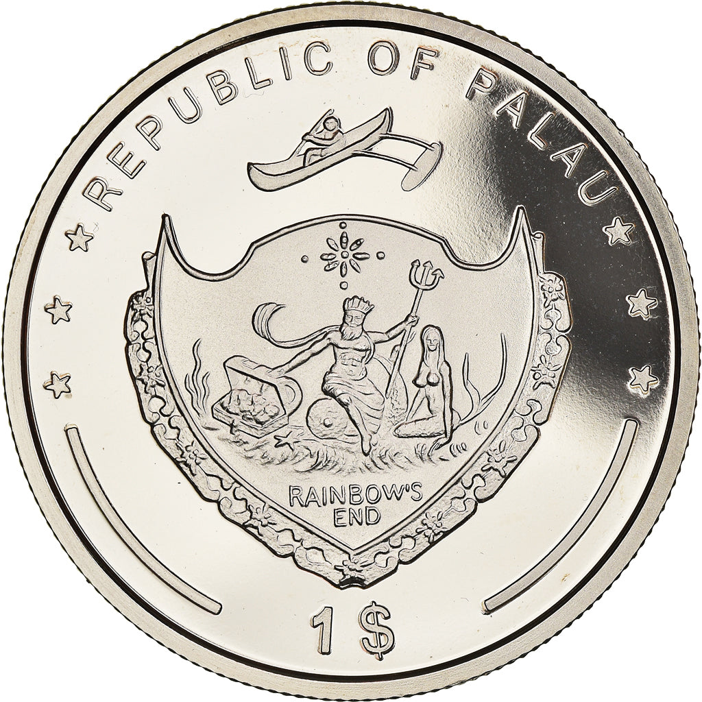 Coin, Palau, Sturgeon, 1 Dollar, 2008, unofficial private coin, MS(65-70)