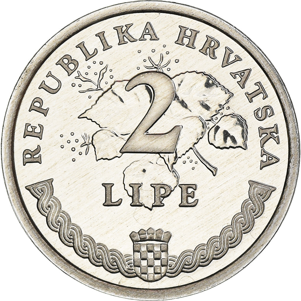 Coin, Croatia, 2 Lipe, 2000, Proof, MS(65-70), Aluminum, KM:14