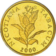 Coin, Croatia, 10 Lipa, 2000, Proof, MS(65-70), Brass plated steel, KM:16