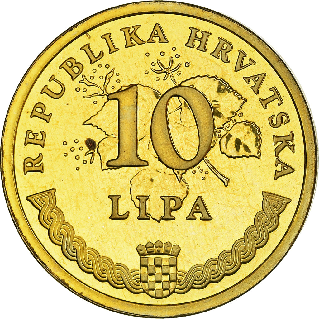 Coin, Croatia, 10 Lipa, 2000, Proof, MS(65-70), Brass plated steel, KM:16