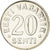 Moneta, Estonia, 20 Senti, 1999, no mint, MS(63), Nickel platerowany stalą