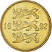 Moneda, Estonia, 50 Senti, 1992, SC+, Aluminio - bronce, KM:24
