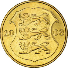 Moneda, Estonia, Kroon, 2008, SC, Latón, KM:44
